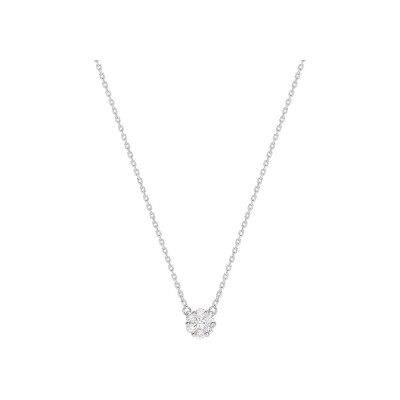 Collier en or blanc et diamant 0.20ct