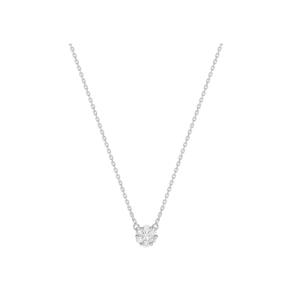 Collier en or blanc et diamant 0.20ct