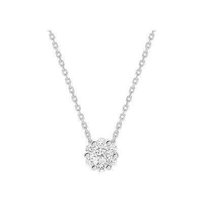 Collier en or blanc et diamant 0.25ct