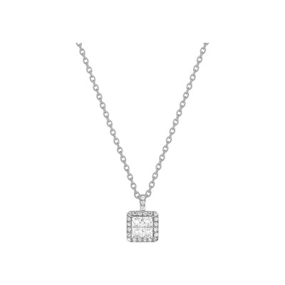 Collier en or blanc et diamants 0.47ct