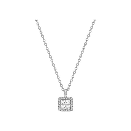 Collier en or blanc et diamants 0.47ct