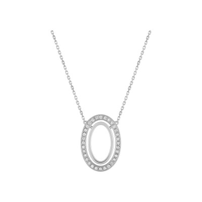 Collier en or blanc et diamant 0.16ct