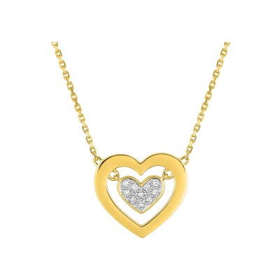 Collier en or jaune et diamant 0.05ct
