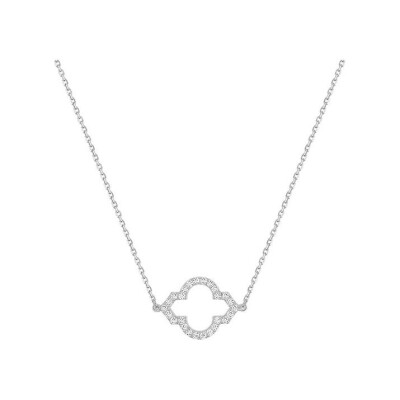 Collier en or blanc et diamant 0.16ct