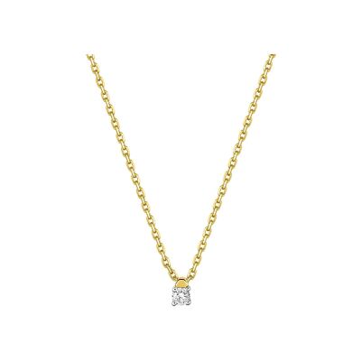 Collier en or jaune et diamant 0.05ct
