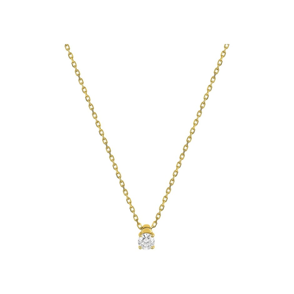 Collier en or jaune et diamant 0.10ct