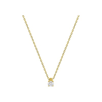 Collier en or jaune et diamant 0.10ct