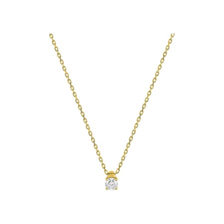 Collier en or jaune et diamant 0.10ct