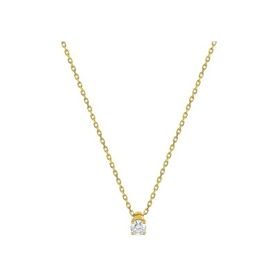 Collier en or jaune et diamant 0.10ct