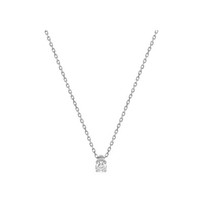 Collier en or blanc et diamant 0.10ct