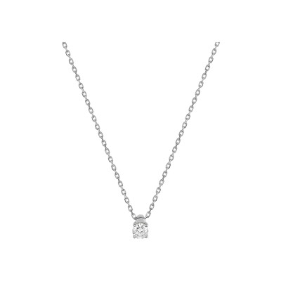 Collier en or blanc et diamant 0.10ct