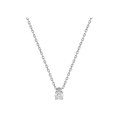 Collier en or blanc et diamant 0.10ct
