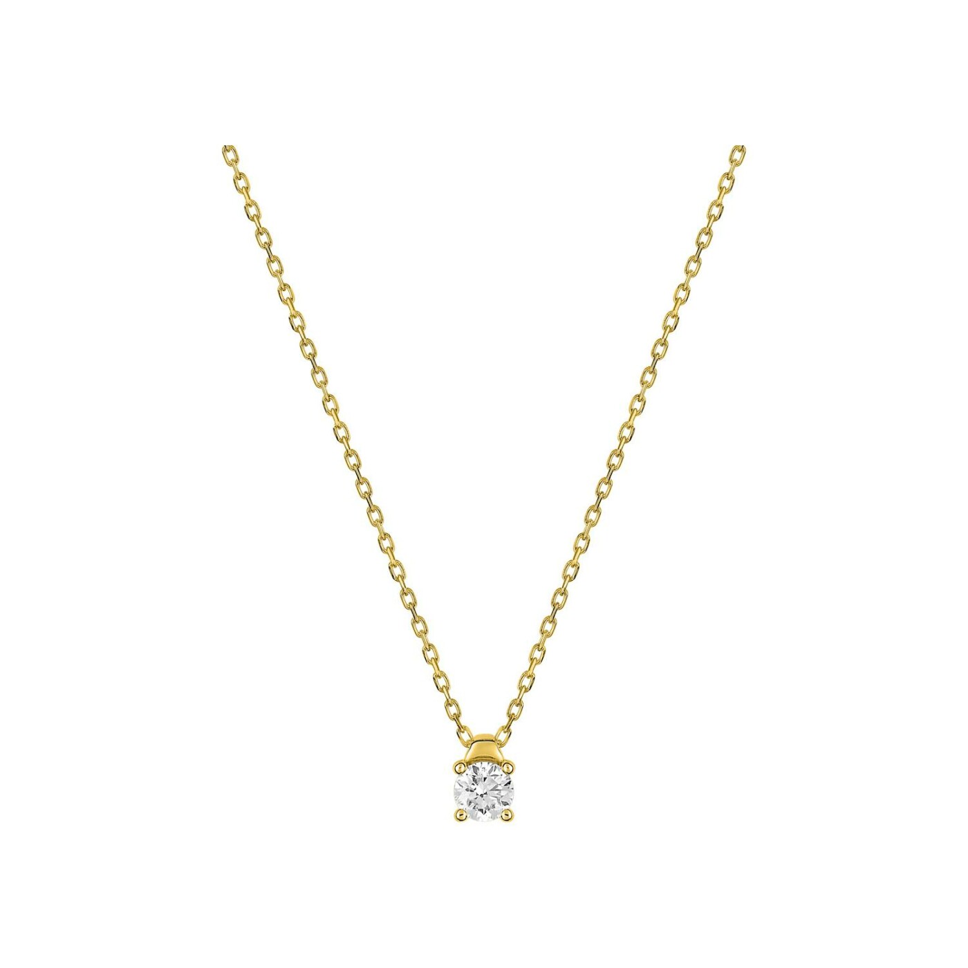 Collier en or jaune et diamant 0.15ct