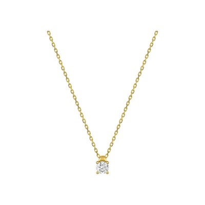 Collier en or jaune et diamant 0.15ct