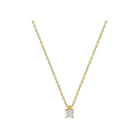 Collier en or jaune et diamant 0.15ct