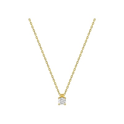 Collier en or jaune et diamant 0.15ct