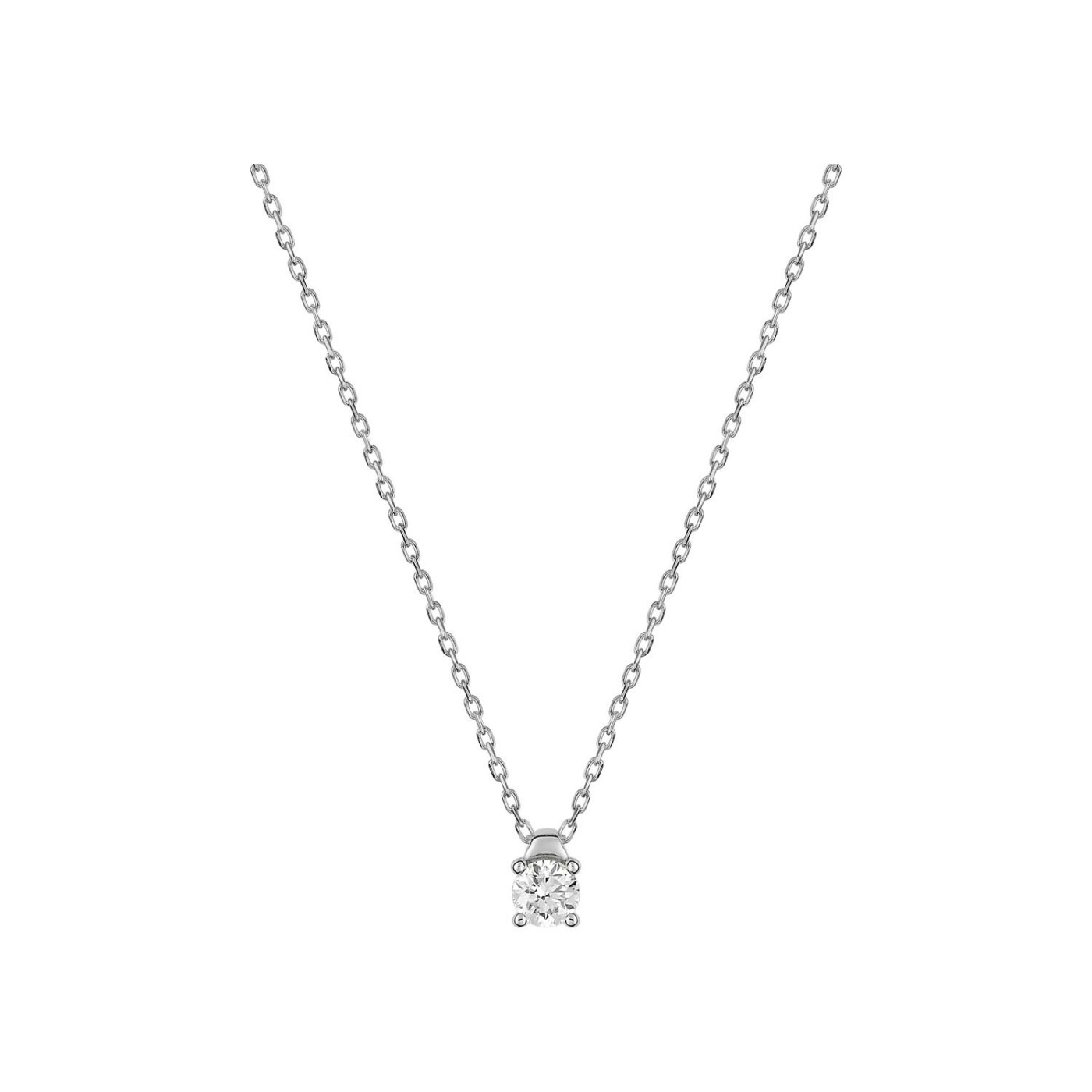 Collier en or blanc et diamant 0.15ct