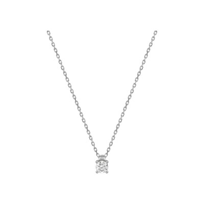 Collier en or blanc et diamant 0.15ct