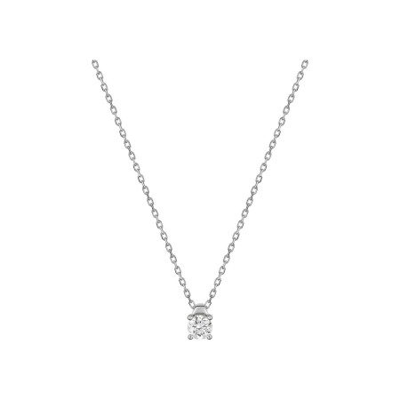 Collier en or blanc et diamant 0.15ct