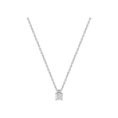 Collier en or blanc et diamant 0.15ct