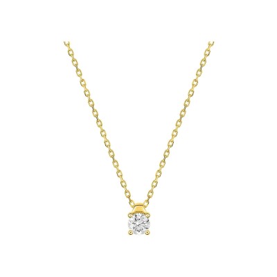 Collier en or jaune et diamant 0.15ct
