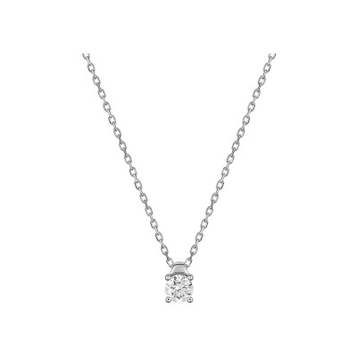 Collier en or blanc et diamant 0.15ct