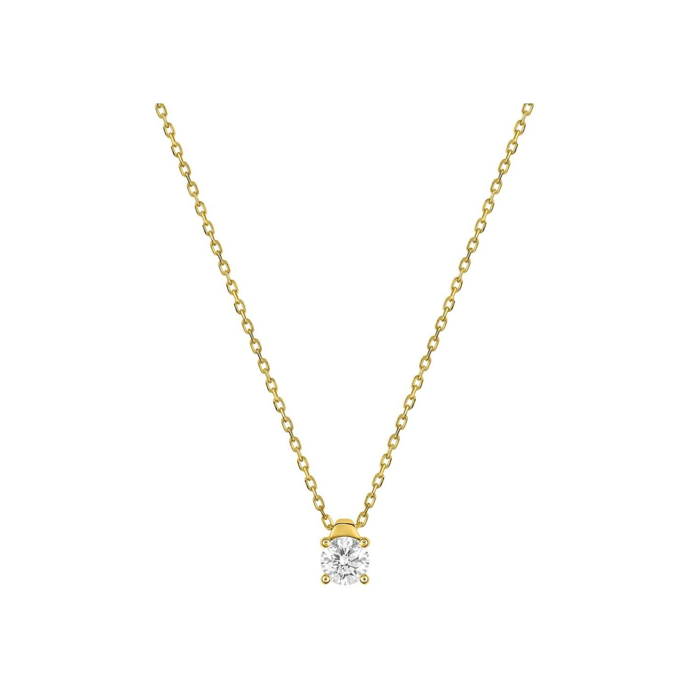 Collier en or jaune et diamant 0.20ct