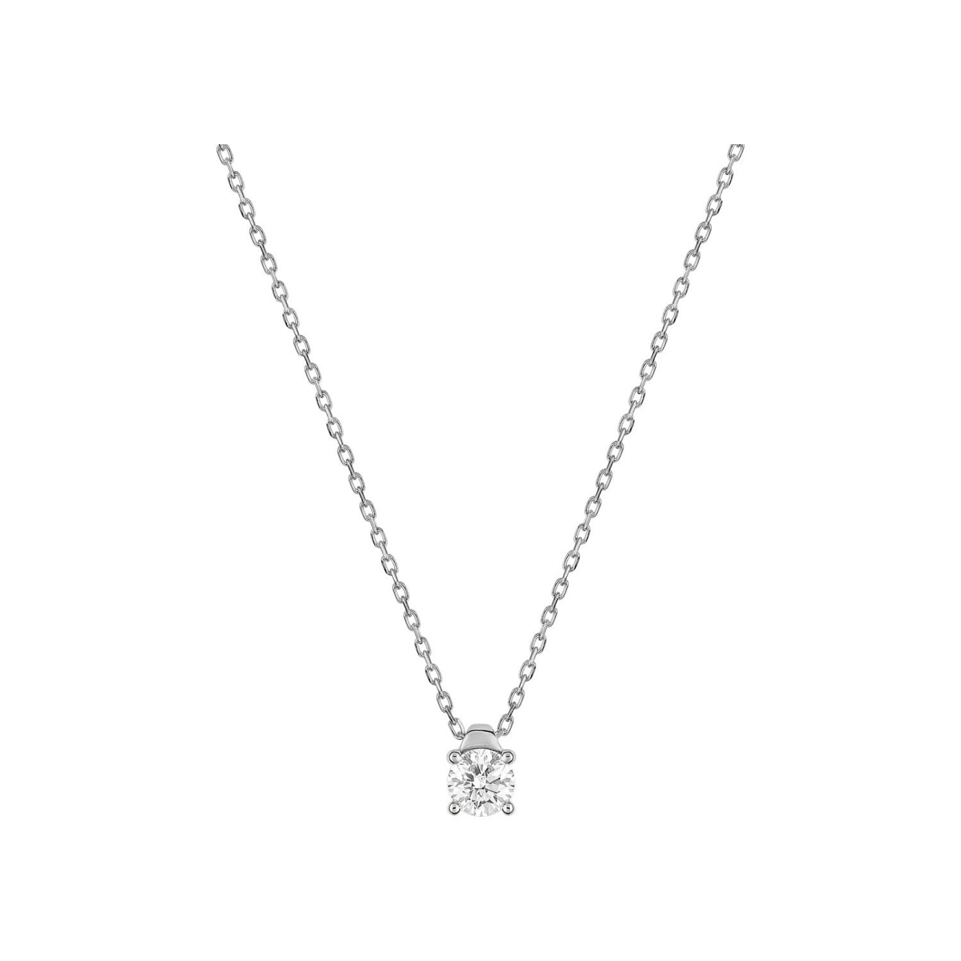 Collier en or blanc et diamant 0.20ct