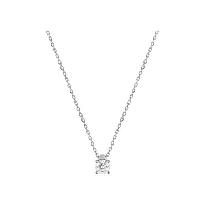 Collier en or blanc et diamant 0.20ct