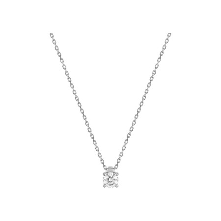 Collier en or blanc et diamant 0.20ct