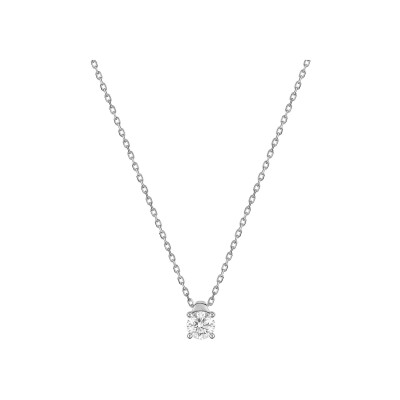 Collier en or blanc et diamant 0.20ct