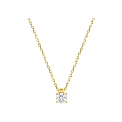 Collier en or jaune et diamant 0.20ct