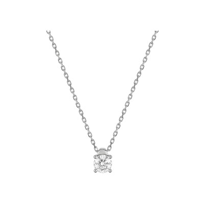 Collier en or blanc et diamant 0.20ct
