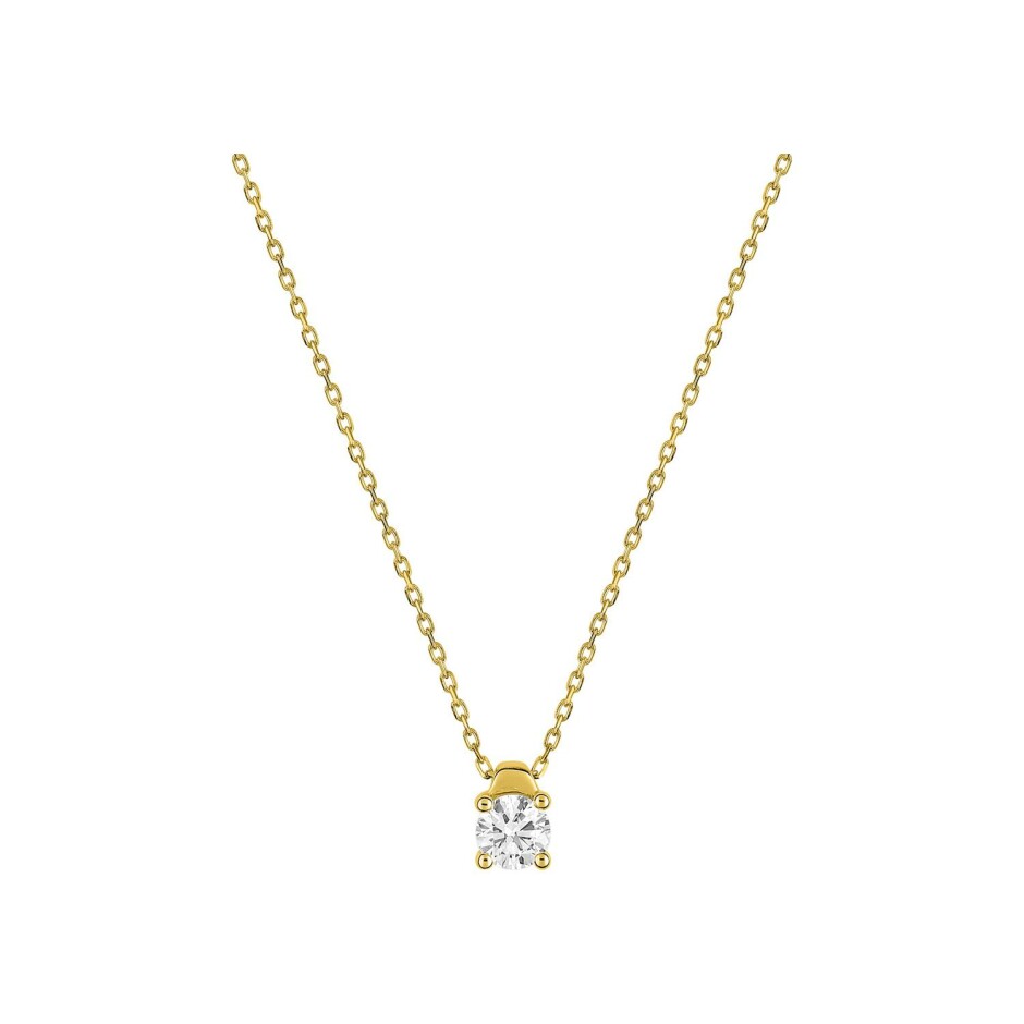 Collier en or jaune et diamant 0.25ct