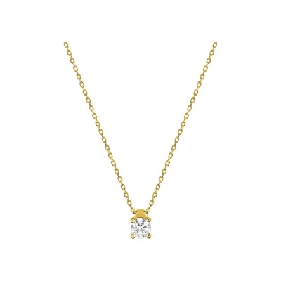 Collier en or jaune et diamant 0.25ct