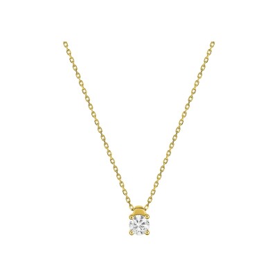 Collier en or jaune et diamant 0.25ct
