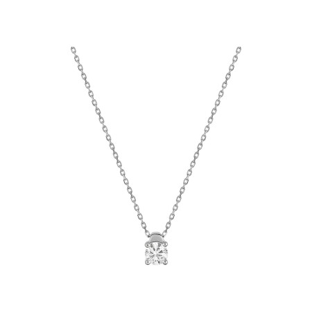 Collier en or blanc et diamant 0.25ct