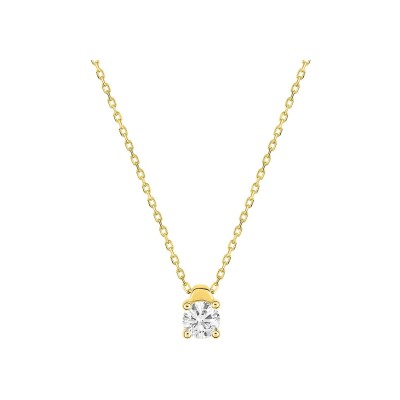 Collier en or jaune et diamant 0.25ct