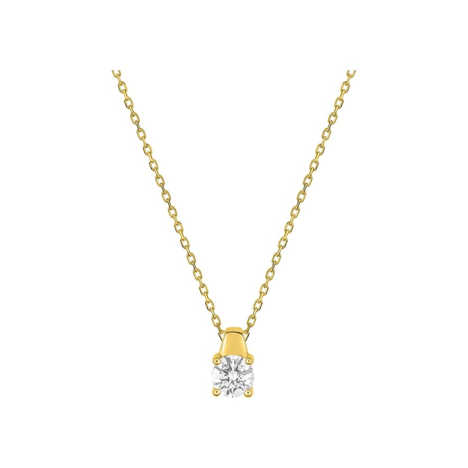 Collier en or jaune et diamant 0.30ct