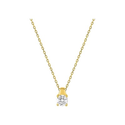 Collier en or jaune et diamant 0.30ct