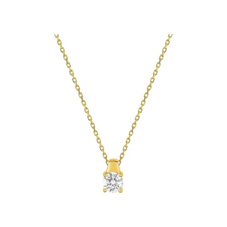 Collier en or jaune et diamant 0.30ct