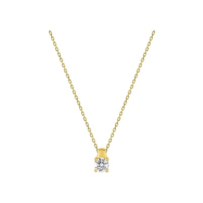 Collier en or jaune et diamant 0.30ct