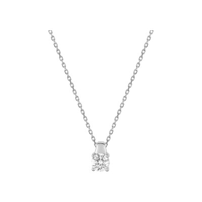 Collier en or blanc et diamant 0.30ct