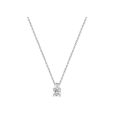 Collier en or blanc et diamant 0.30ct