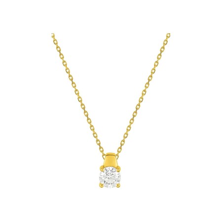 Collier en or jaune et diamant 0.40ct