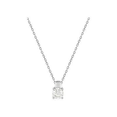 Collier en or blanc et diamant 0.40ct