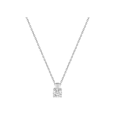 Collier en or blanc et diamant 0.40ct