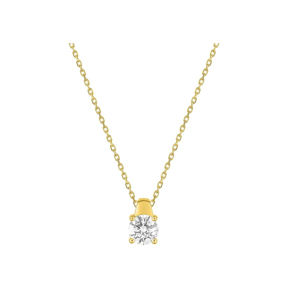 Collier en or jaune et diamant 0.50ct