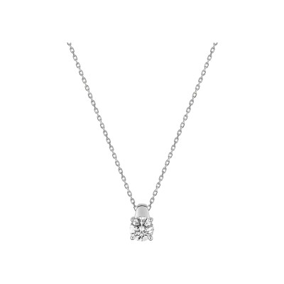 Collier en or blanc et diamant 0.50ct