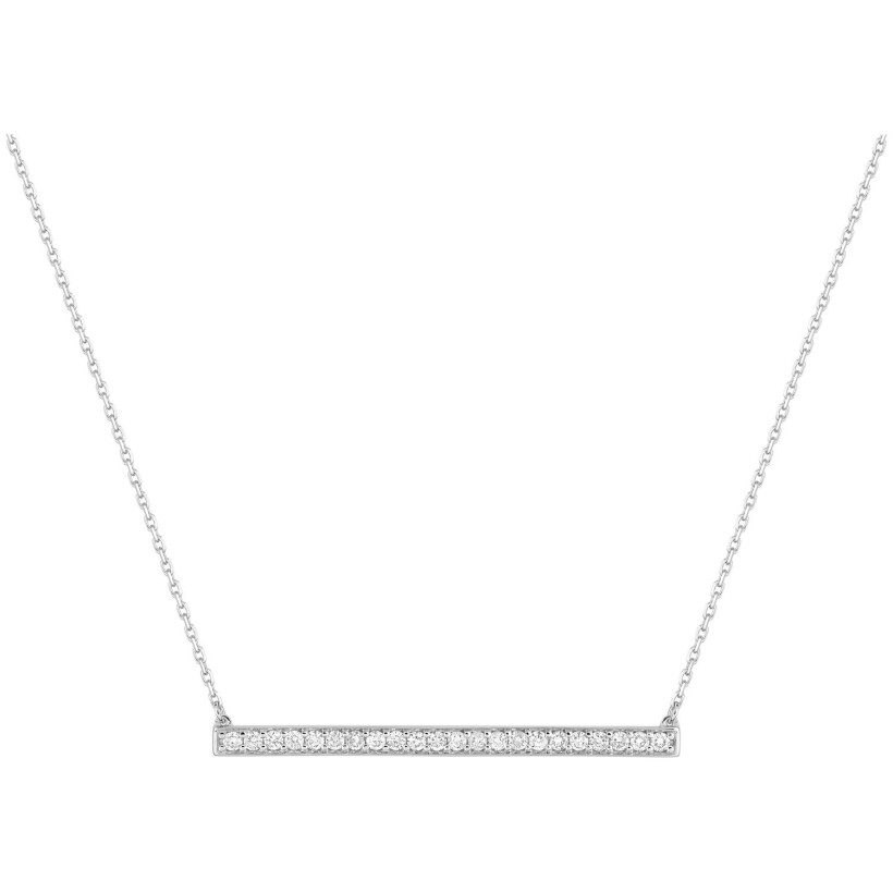 Collier en or blanc et diamant 0.28ct